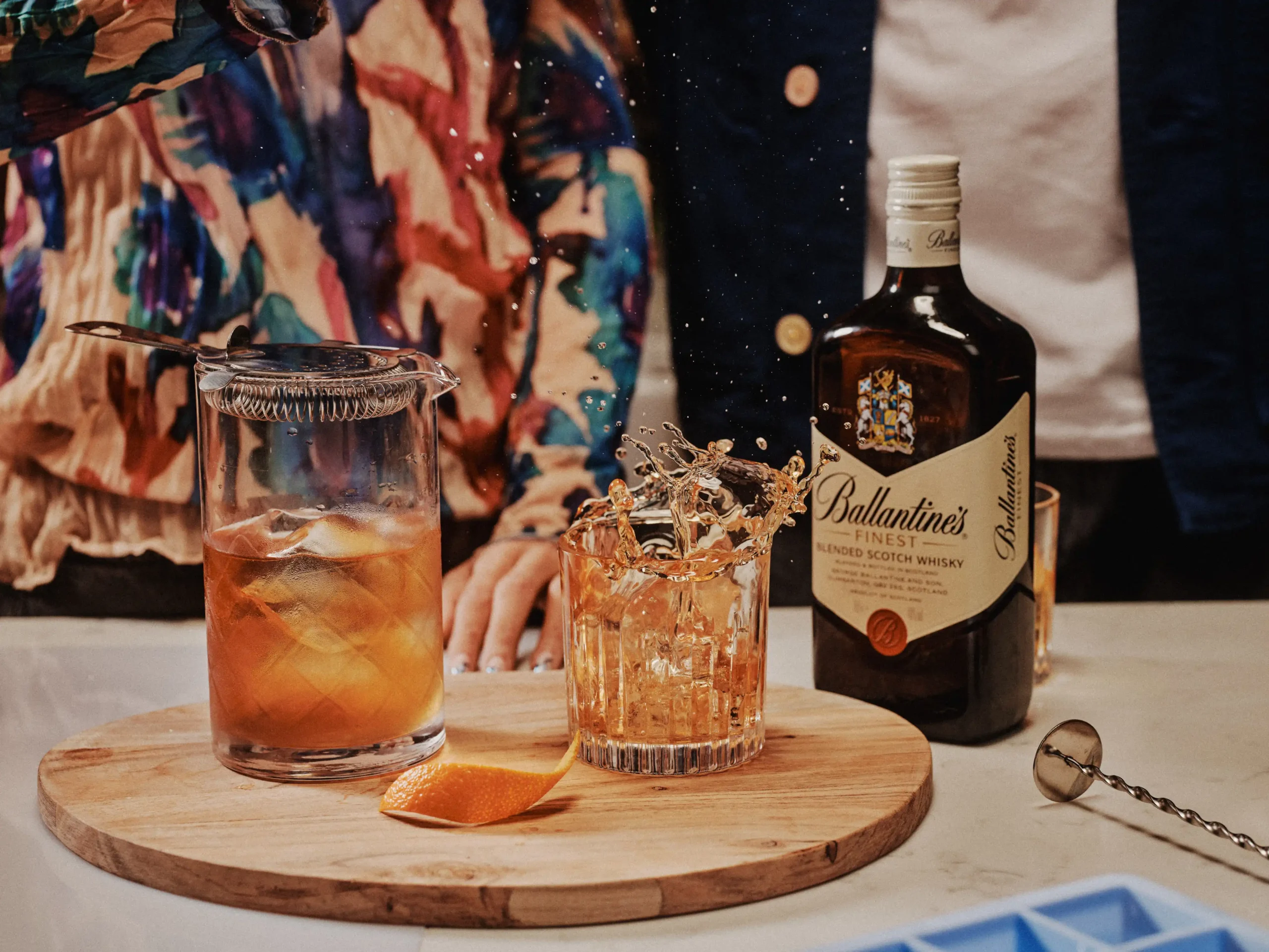Ballantine's Finest Whisky Cocktail on the rocks