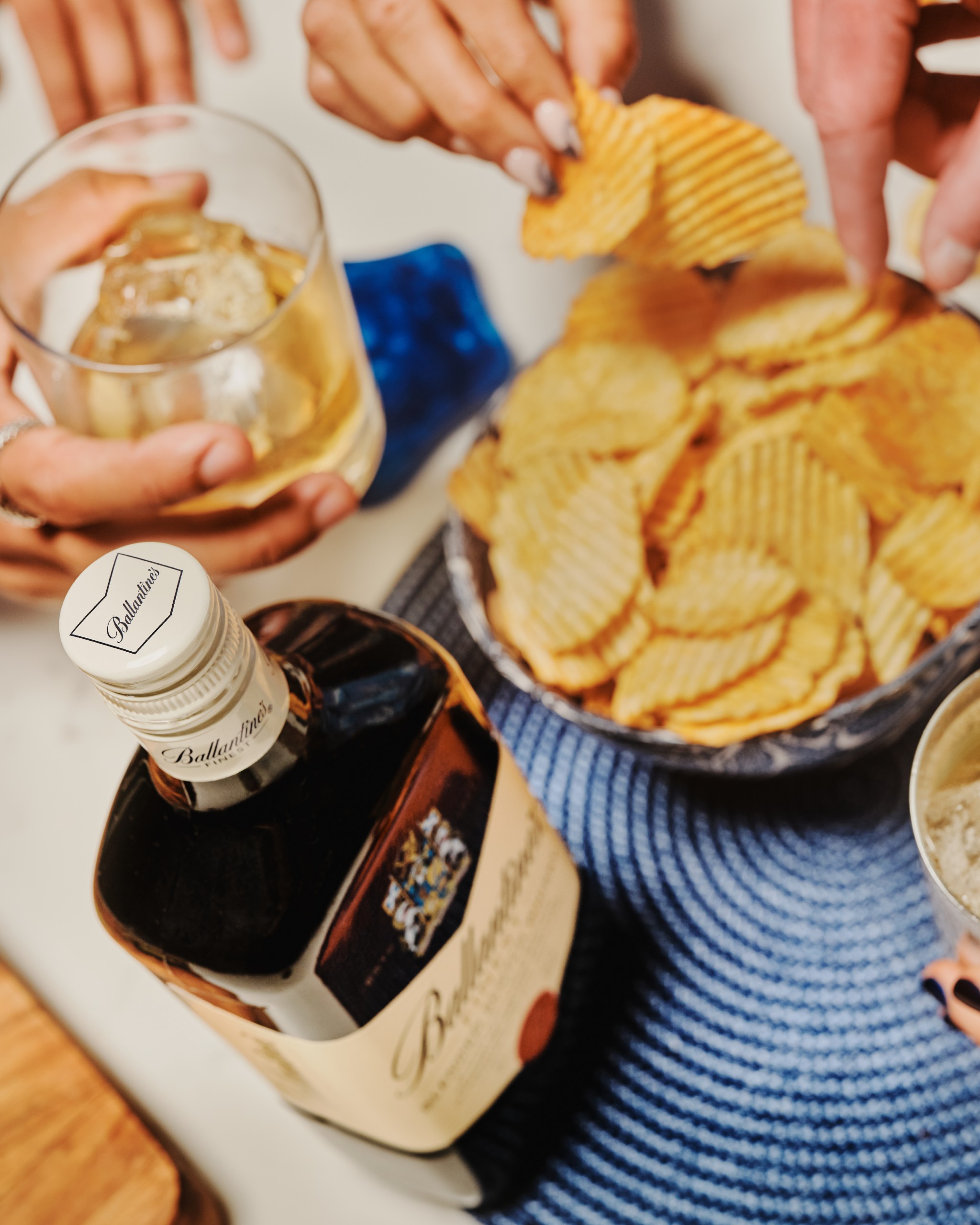 ballantines snacks to serve with whisky