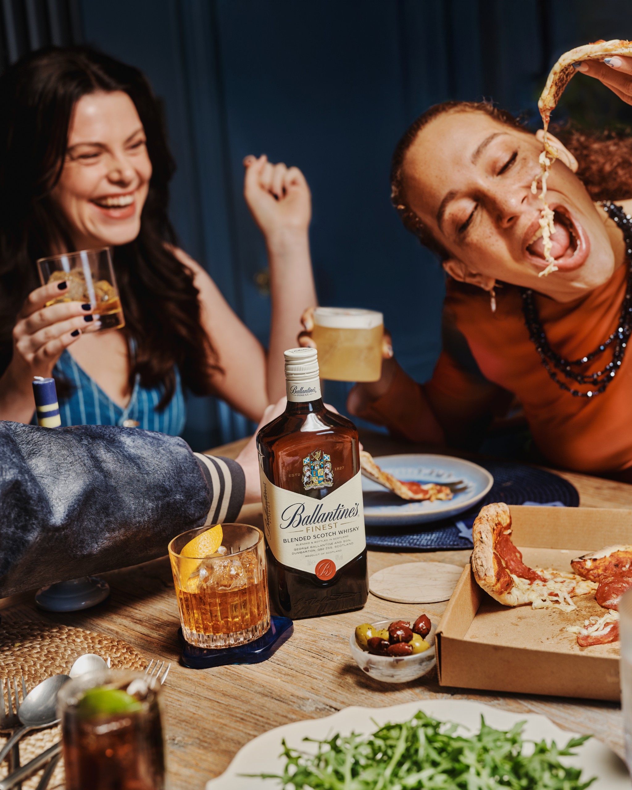 Ballantine's pairing whisky cocktails with food.