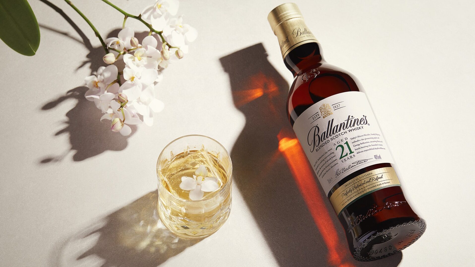 Ballantine's white orchard cocktail