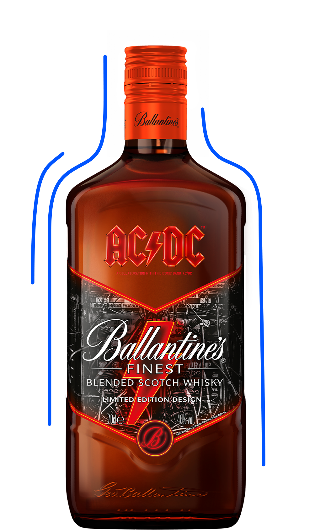 Ballantine's AC/DC bottle