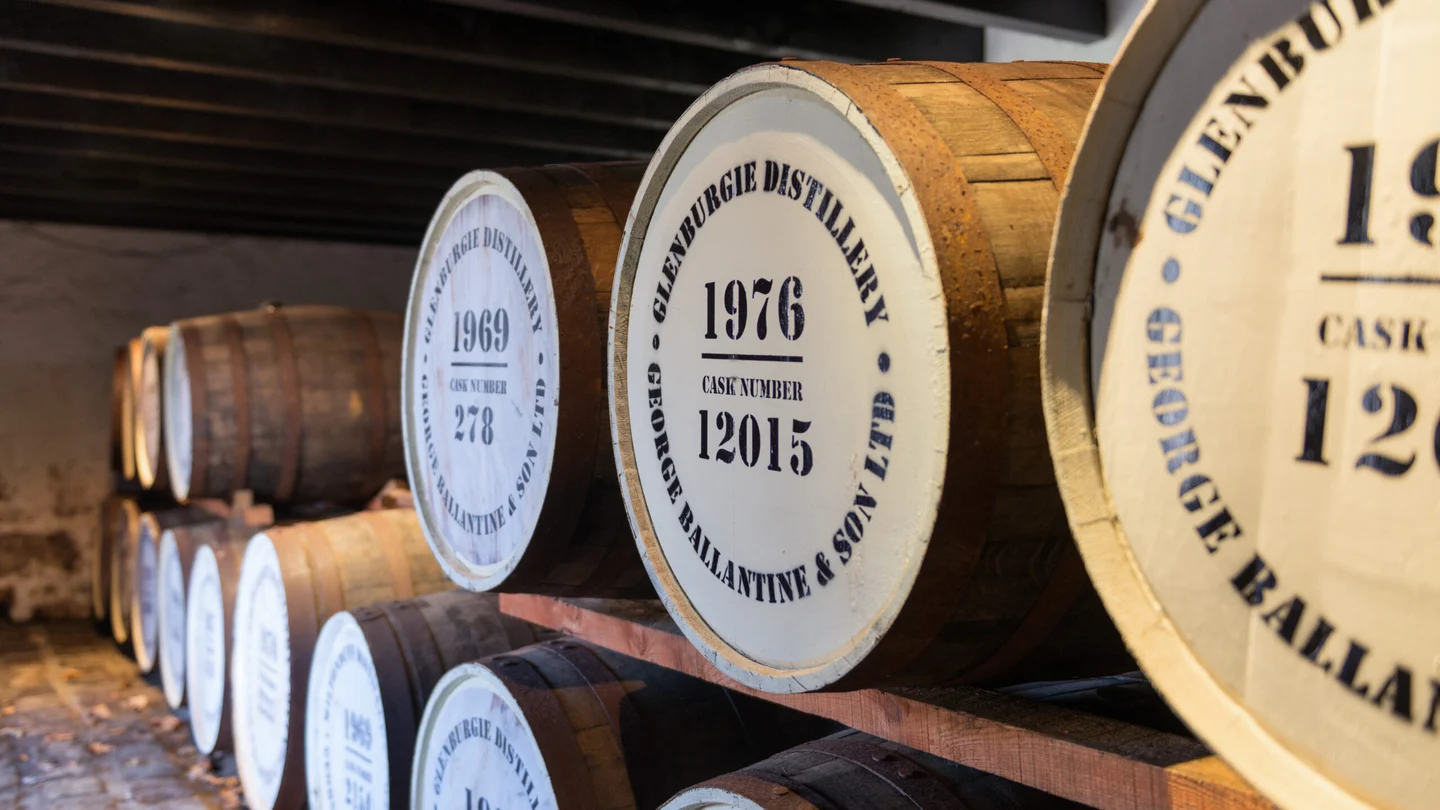ballantines whisky barrels